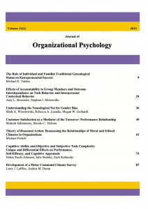 Journal of Organizational Psychology